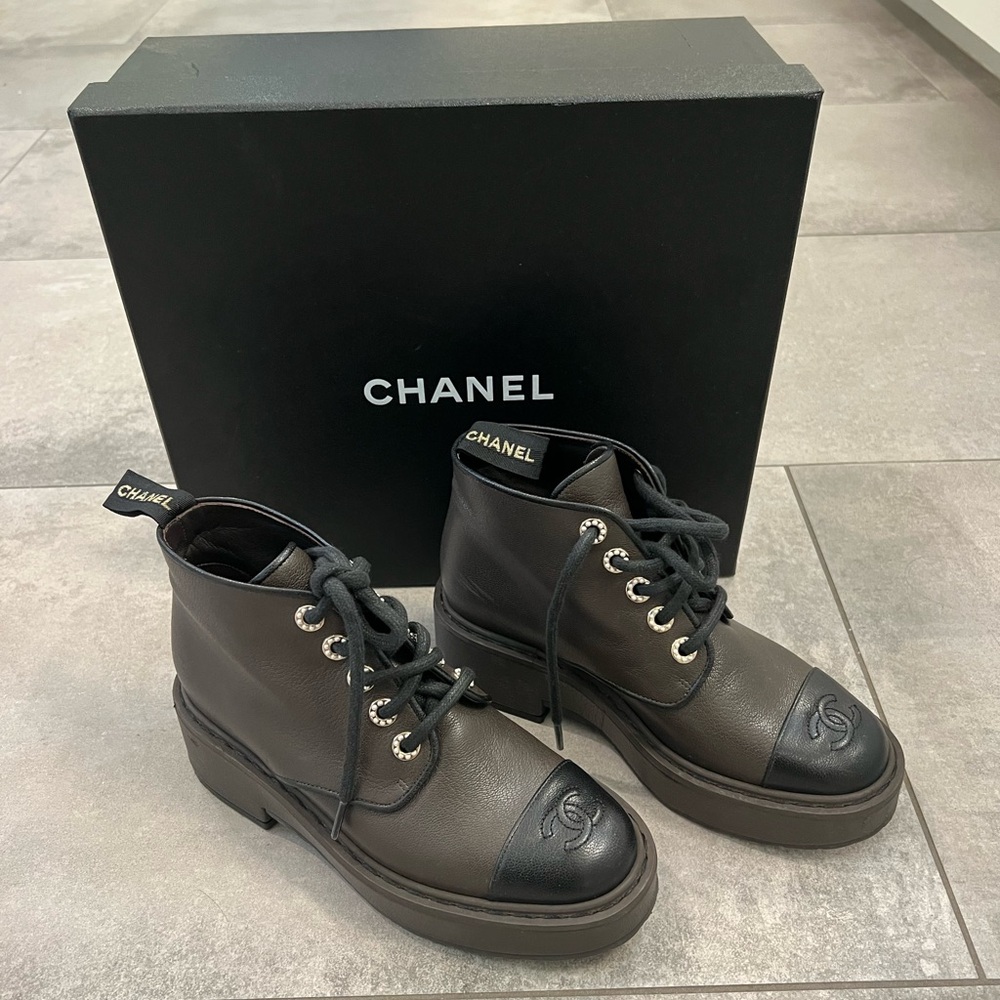 Chanel Two-Toned Boots